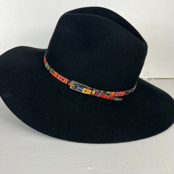 Adora Hat Felted Wool Womens Black Outdoor Hat One Size Boho - Picture 7 of 11